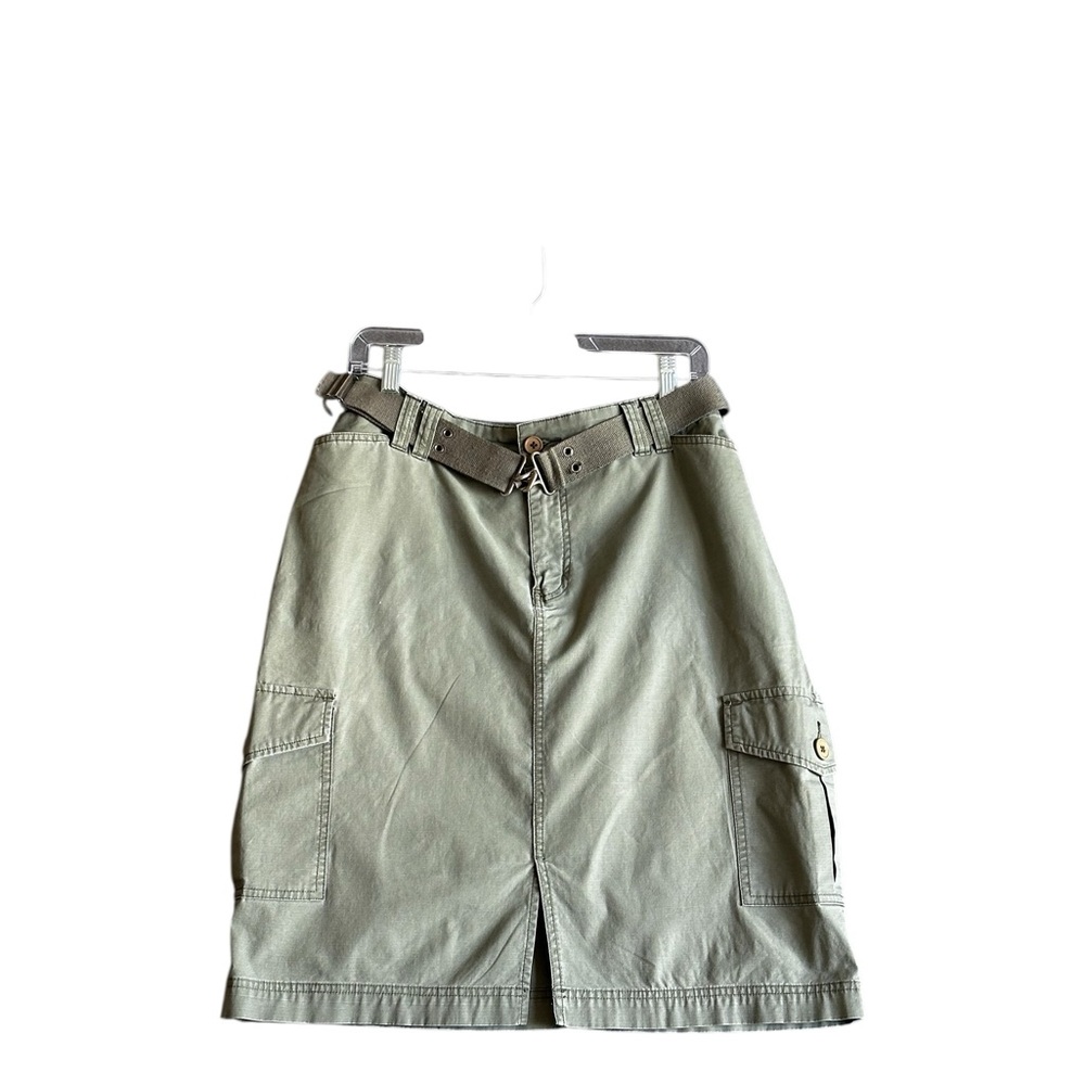 Green Cargo Skirt with Belt Women’s Y2K SZ Small